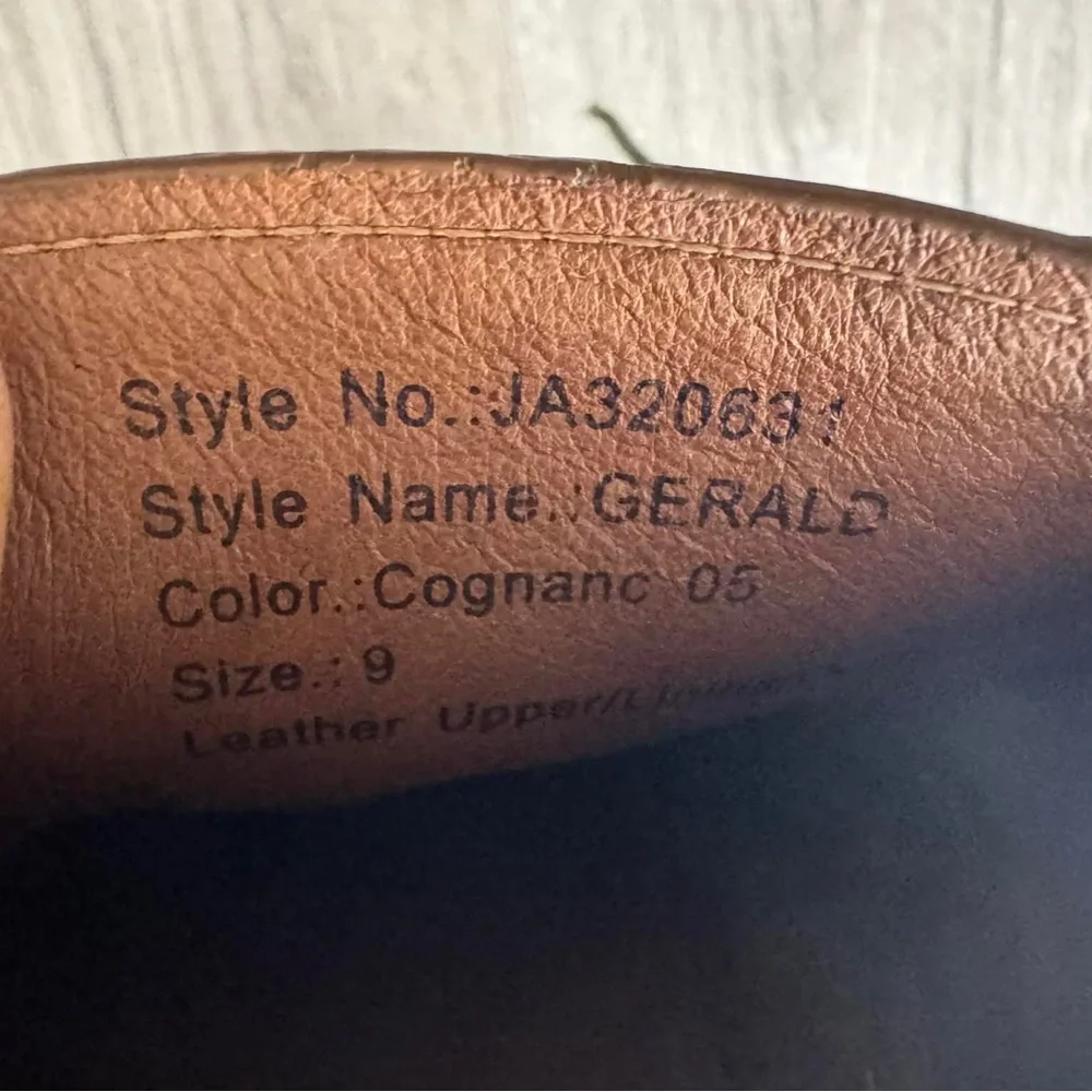 Joseph Abboud Tan and Brown Leather Derby Shoes